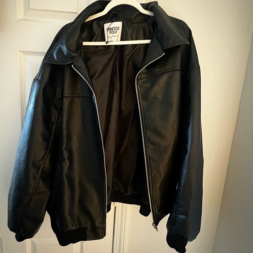 princess polly leather jacket size 10 *NEW*